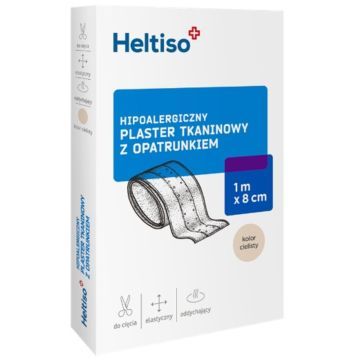 Heltiso plaster tkaninowy z opatrunkiem 1m x 8cm