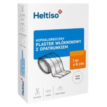 Heltiso plaster włókninowy z opatrunkiem 1m x 6cm