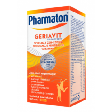 Pharmaton Geriavit, tabletki powlekane, 100 szt.