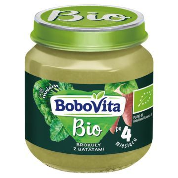 BoboVita Bio, brokuly z batatami,po 4 m-cu,125 g