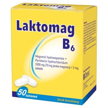 Laktomag B6, 1000 mg (70 mg jonów magnezu) + 5 mg, tabletki, 50 szt.