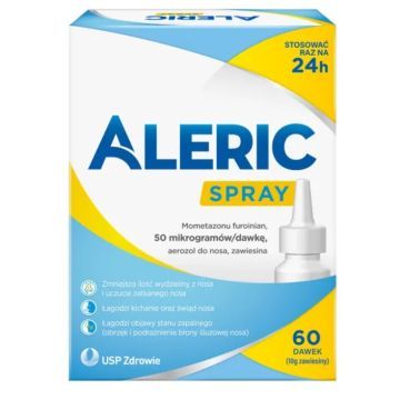 Aleric Spray 60 dawek, spray do nosa, na katar alergiczny u dorosłych