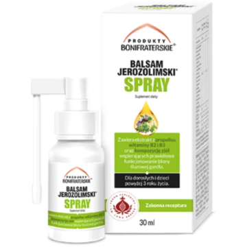 Produkty Bonifraterskie, Balsam Jerozolimski, spray, 30 ml