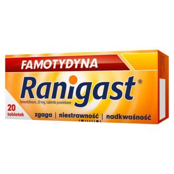 Famotydyna Ranigast, 20 mg, tabletki powlekane, 20 szt.
