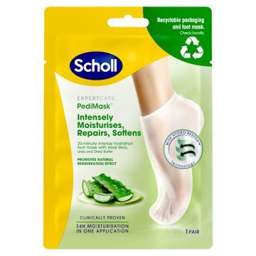 Scholl, odżywcza maska PediMask™ z aloesem, 1 para
