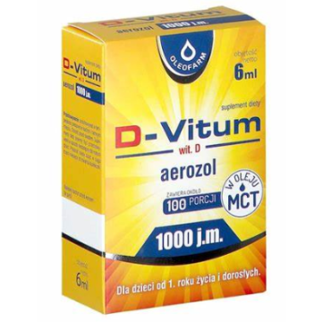 D-Vitum witamina D 1000 j.m., aerozol, 6 ml