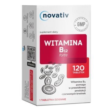 Novativ Witamina B12 forte, 120 tabletek