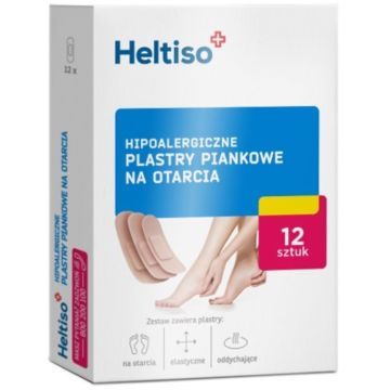 Heltiso, plast.,hipoalergiczne,piankowe,na otarcia, 12szt