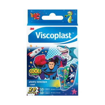 Viscoplast, Cool, dekorowane plastry dla dzieci, 20 szt.