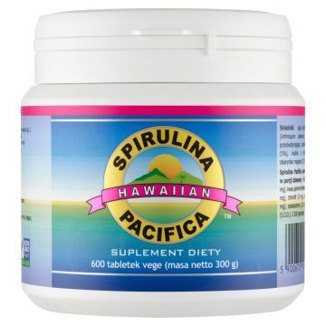 Spirulina Pacifica, 500 mg, tabl., 600 szt