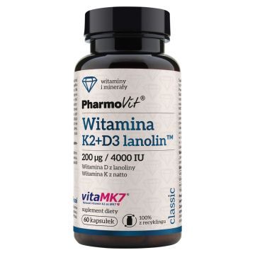 Pharmovit Witamina K2+D3 lanolin, kaps., 60 szt
