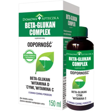 Beta-Glukan Complex, Odporność, cynk, wit.C i D, płyn, 150 ml