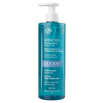 Ducray Keracnyl, żel myjący, 400 ml