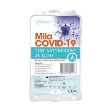 Test COVID-19 MilaCovid-19,szybki,antygen.,(ze sliny),1szt