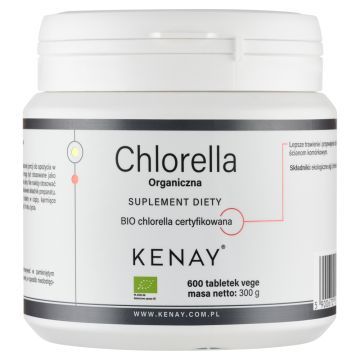 Chlorella Organiczna, tabl., 600 szt