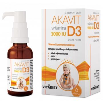 Akavit witamina D3 1000IU, krople, 29,4 ml (210 dawek)