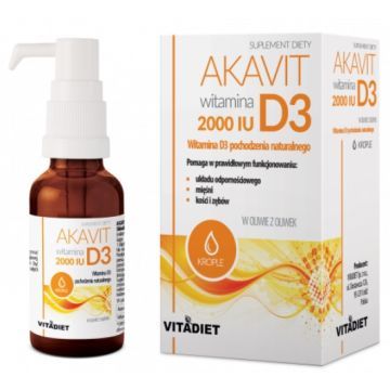 Akavit witamina D3 2000IU, krople, 29,4 ml (210 dawek)