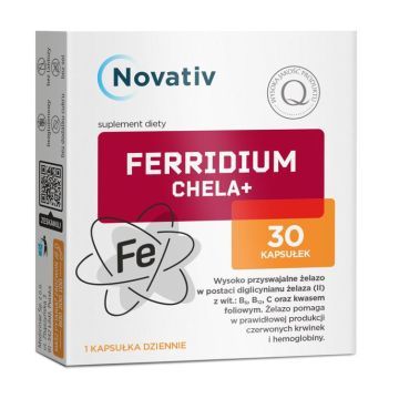 Novativ Ferridium Chela+, kaps., 30 szt