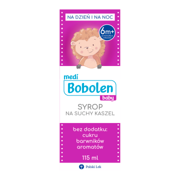 Bobolen Baby, syrop na suchy kaszel dla dzieci, 115 ml