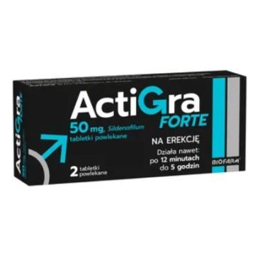 Actigra Forte, 50 mg, tabletki powlekane, 2 szt,