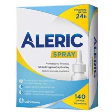 Aleric Spray 140 dawek, spray do nosa, na katar alergiczny u dorosłych