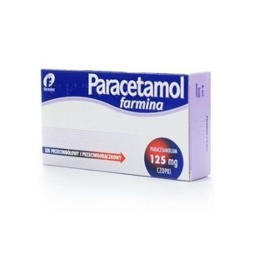 Paracetamol Farmina, 50 mg, czopki dla niemowląt, 10 szt.