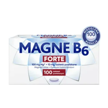 Magne B6 Forte, 100 mg+10 mg, tabletki powlekane,100 szt.