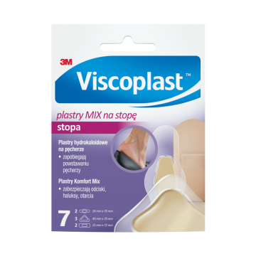 Viscoplast MIX na stopę, zestaw plastrów na odciski i haluksy, 7 szt.