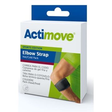 Actimove SE Elbow Strap, opaska na łokieć z kompresem żelowym, kolor czarny, 1 szt.