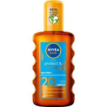 Nivea Sun Protect & Bronze, olejek,spray,SPF20, 200 ml