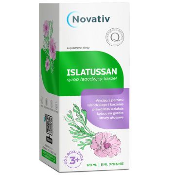 Novativ Islatussan, syrop, lagodz.kaszel, 120 ml