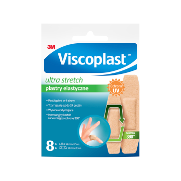 Viscoplast Ultra Stretch, plastry elastyczne, 2 rozmiary, 8 szt.