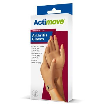 Actimove AC Arthritis Gloves, rękawiczki dla osób z zapaleniem stawów, kolor beżowy, rozmiar L, 2 szt.