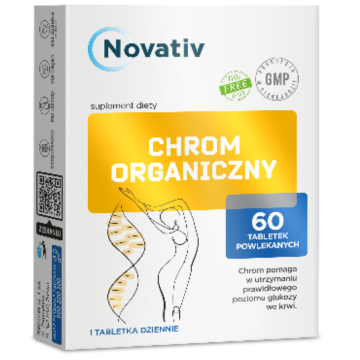 Novativ Chrom Organiczny, tabl.powl., 60 szt