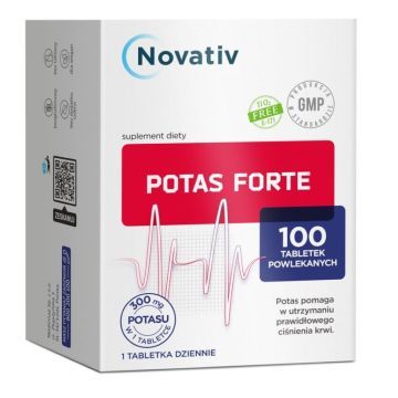 Novativ Potas Forte, tabl.powl., 100 szt