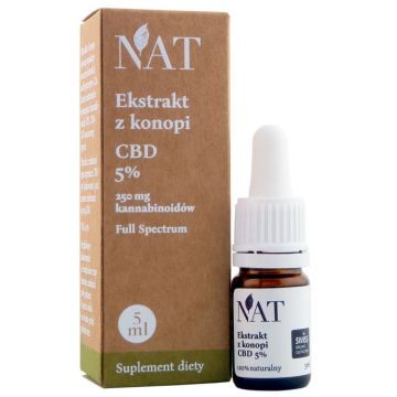 NAT Ekstrakt z Konopi CBD  5%, olej,  5 ml