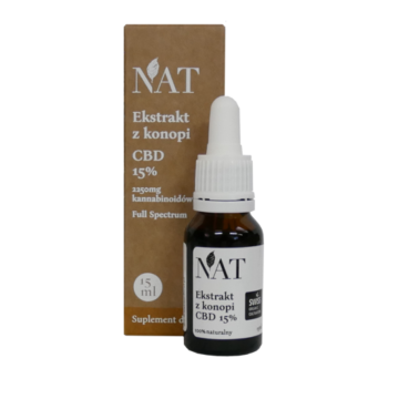 NAT Ekstrakt z Konopi CBD 15%, olej, 15 ml