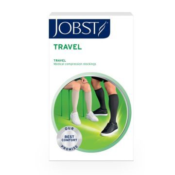 Jobst Travel, czarne, rozmiar 1, podkolanówki uciskowe, 1 para