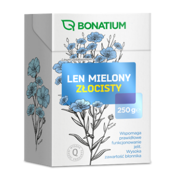 Bonatium Len Mielony Zlocisty, ziola do zaparz., 250 g