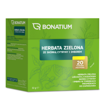 Bonatium Herbata zielona ze skorka cytr.i imbir,1,6g,20szt