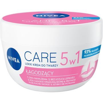 Nivea Care, krem, lekki,do twarzy,5w1,lagodzacy,100 ml