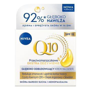 Nivea Q10 Ekstra Odzywienie, krem,p/zmar.,odbud,n/dzien,50ml