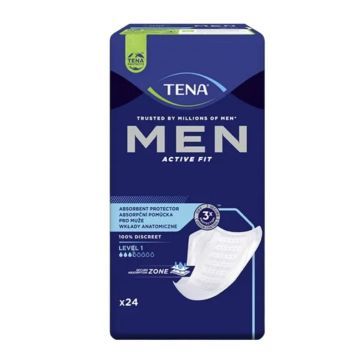 Tena Men Active Fit, wkładki anatomiczne dla mężczyzn, level 1, 24 szt.