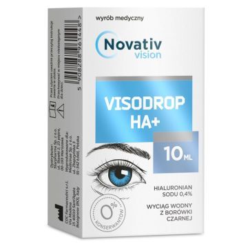 Novativ Vision Visodrop HA+, krople do oczu, 10 ml