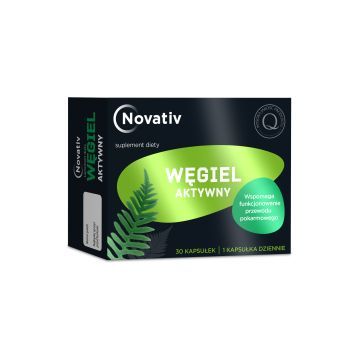 Novativ Wegiel Aktywny, kaps., 30 szt