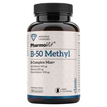 Pharmovit B-50 Methyl B-complex Max+,kaps.,120 szt