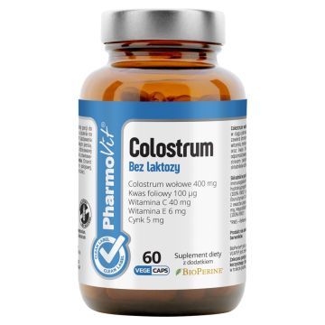 Colostrum bez laktozy Clean label Pharmovit, kaps.,60 szt