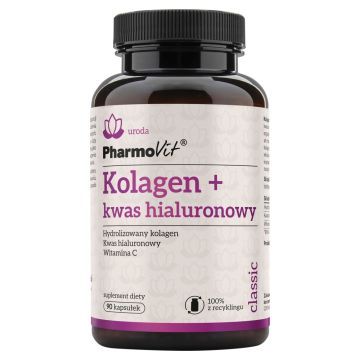 Kolagen + kwas hialuronowy Pharmovit, kaps., 90 szt