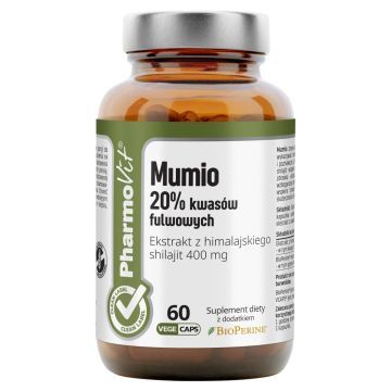 Mumio 20% kwasow fulwowych Clean label Pharmovit,kaps.,60szt