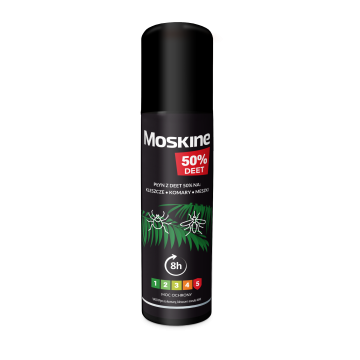 Moskine 50% DEET płyn na komary, kleszcze, meszki, 80ml